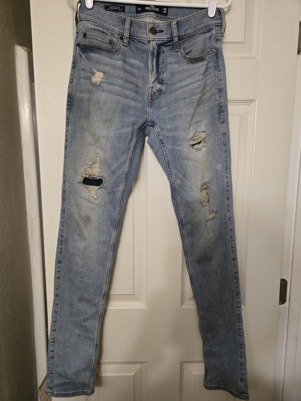 Hollister Light Blue Distressed Skinny Jeans